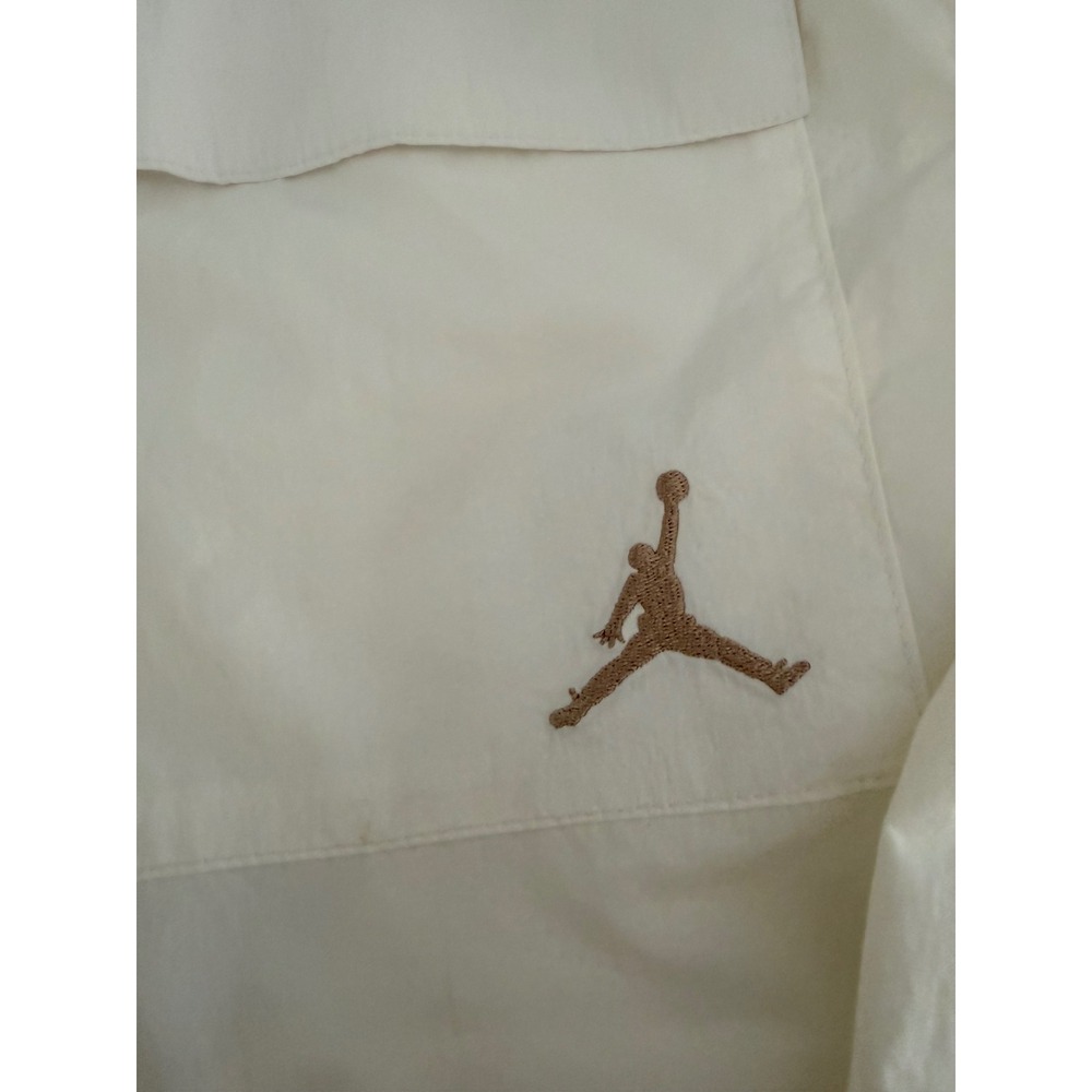 Jordan Flight Boys Jacket White Tan Jumpman Logo Mesh Lined Size M 10-12 Years - Picture 4 of 5
